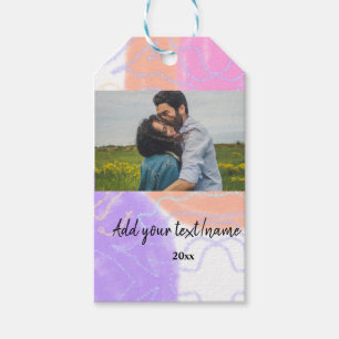 Etiqueta Para Presente nome monograma de casal personalizado simples mini