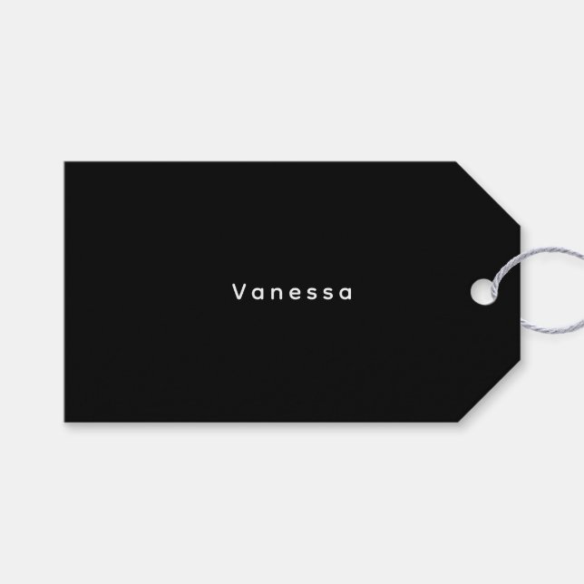Etiqueta Para Presente Nome simples clássico profissional personalizado p (Frente (horizontal))