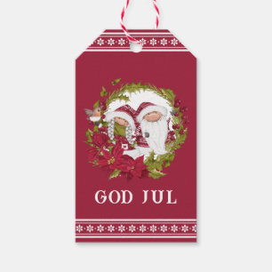 Etiqueta Para Presente Nórdico Gnomo Deus Jule Natal norueguês
