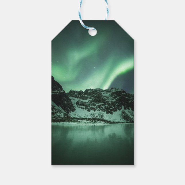 Etiqueta Para Presente Norte Lights Noruega (Frente)