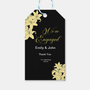 Etiqueta Para Presente nós estamos engajados elegante floral