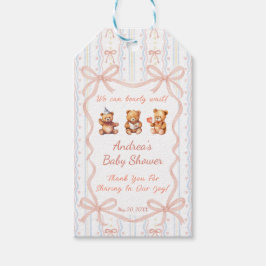 Etiqueta Para Presente Nós Mal Podemos Esperar Fita de Renda Rosa Baby Sh