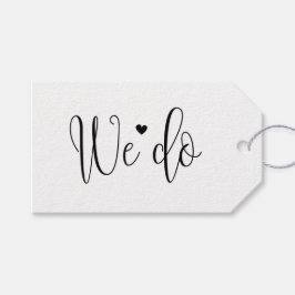 Etiqueta Para Presente Nós nos casamos. Agradecimento de casamento em let