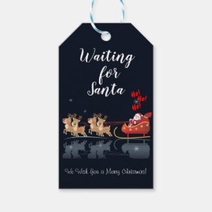 Etiqueta Para Presente Nós papai noel de espera Ho! Ho! Ho! Feriado de