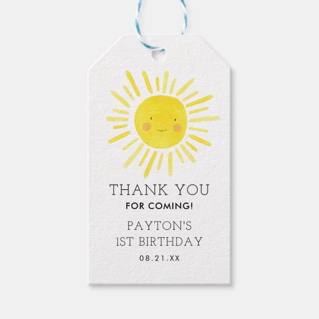 Etiqueta Para Presente Nosso Pequeno Aniversário Do Festa Sunshine Agrade (Frente)
