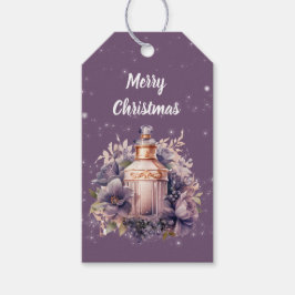 Etiqueta Para Presente Nostalgia Roxa Feliz Natal