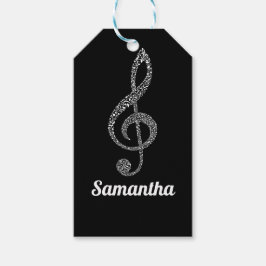 Etiqueta Para Presente Notas Brancas Simples E Modernas De Tremores Claro