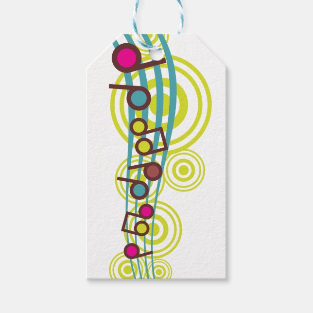 Etiqueta Para Presente Notas de Música (Frente)