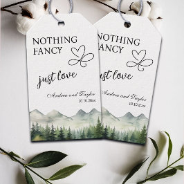 Etiqueta Para Presente Nothing Fancy Just Love Elegant Wedding