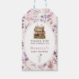 Etiqueta Para Presente Nova cor d'água do chá de fraldas do capítulo, flo