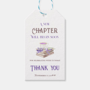 Etiqueta Para Presente Novo Capítulo Começa Em Breve Livros de Lavanda Ch