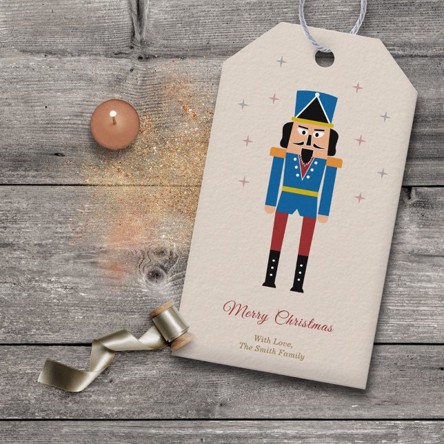 Etiqueta Para Presente Nozes de Natal (Nutcracker Christmas Gift Tag)