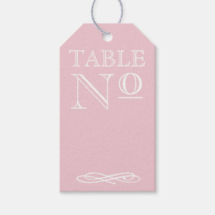 Etiqueta Para Presente Número cor-de-rosa da mesa de Typograhy do vintag