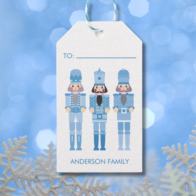 ETIQUETA PARA PRESENTE NÚMERO DE NATAL AZUL (Criador carregado)