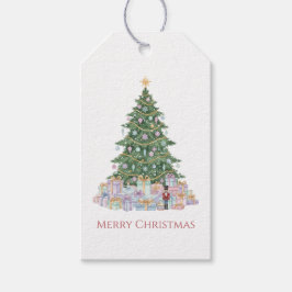 Etiqueta Para Presente Nutcracker Christmas Tree w/ Gifts Watercolor