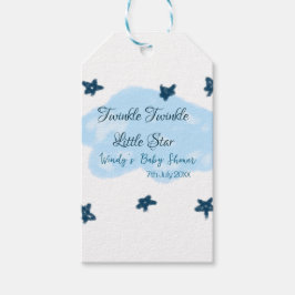 Etiqueta Para Presente Nuvens azuis brilham Twinkle Pequena Exibição de B