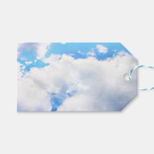 Etiqueta Para Presente Nuvens brancas inchado e céu azul