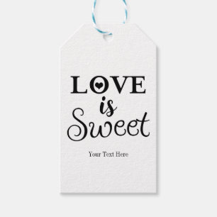 Etiqueta Para Presente O Amor é Doce Favor Personalizado de Casamento Pre