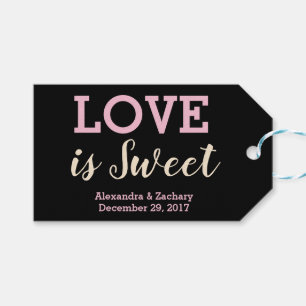 Etiqueta Para Presente O amor é favor cor-de-rosa doce dos doces do