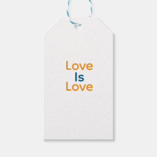 Etiqueta Para Presente O amor é o gay do orgulho cor azul laranja do LGBT