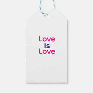 Etiqueta Para Presente O amor é o gay do orgulho cor-de-rosa e roxo LGBTQ