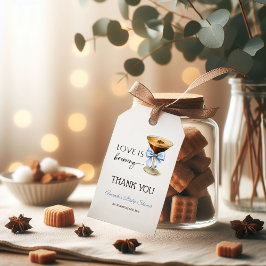 Etiqueta Para Presente O Amor Está Cozinhando Blue Coquette Arco Chá de P