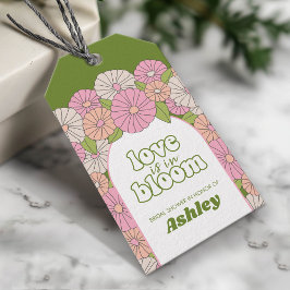 Etiqueta Para Presente O amor está florescendo - Flores Boho para Chá de 