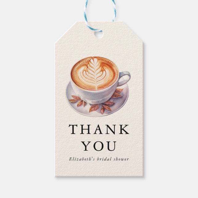 Etiqueta Para Presente O Amor Minimalista É Criar Chá de panela De Café (Frente)