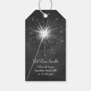 Etiqueta Para Presente O amor Sparkles Tag do presente - preto