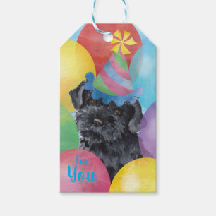 Etiqueta Para Presente O aniversário Balloons o azul de Kerry Terrier