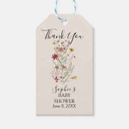 Etiqueta Para Presente O Bebê De Flor Selvagem Com Sangue
