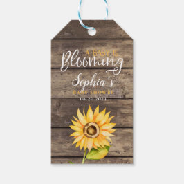 Etiqueta Para Presente O Bebê É Um Favor De Chá de fraldas De Girassol Qu