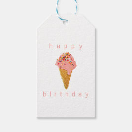 Etiqueta Para Presente O cone do sorvete do Tag do presente do papel de