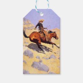 Etiqueta Para Presente O Cowboy (por Frederic Remington)
