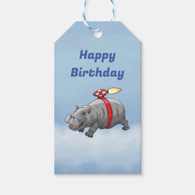 Etiqueta Para Presente O Fantástico Hippo (Frente)