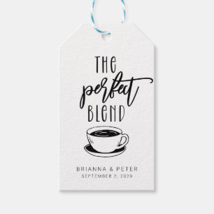 Etiqueta Para Presente O Favor Do Casamento Do Café De Mistura Perfeita