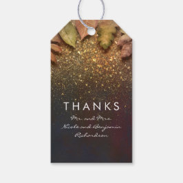 Etiqueta Para Presente O Glitter Dourado deixa o Casamento outono de vinh