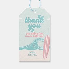 Etiqueta Para Presente O Grande Um Obrigado à Praia de Surf PINK