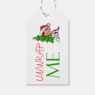 Etiqueta Para Presente O menino do Natal desempacota-me Tag do presente