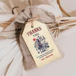 Etiqueta Para Presente O Primeiro Rodeio do Deserto Vintage Ocidental de 