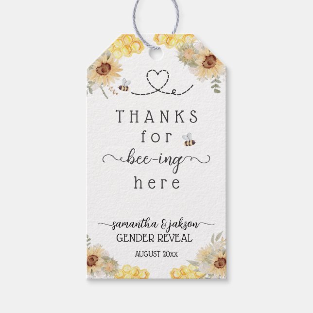 Etiqueta Para Presente O que é que o bebê nasce girassol Revolução de Gên (Frente)