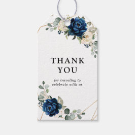 Etiqueta Para Presente Obrigada casamento Navy Dourado Branco Champanhe M