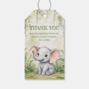 Etiqueta Para Presente Obrigada pelo Chá de Bebê Wild One Tropical Jungle