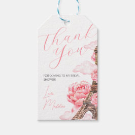 Etiqueta Para Presente Obrigada pelo Chá de Noiva em Paris