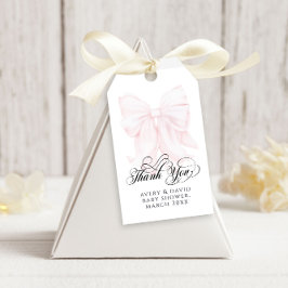 Etiqueta Para Presente Obrigada Tag Um 1º Aniversário Laço Rosa Meninas