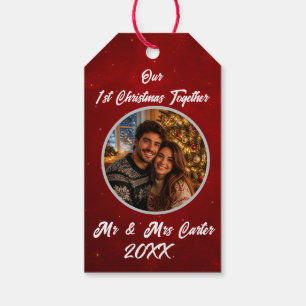 Etiqueta Para Presente Obrigado 1º Natal Juntos Casal Ano Foto