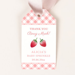 Etiqueta Para Presente Obrigado Berry Much Strawberry Party Favor Tags