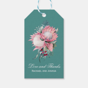 Etiqueta Para Presente Obrigado botânico do casamento do rei Protea voc