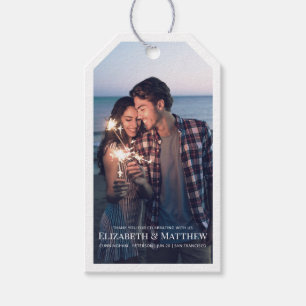 Etiqueta Para Presente Obrigado   Casamento de Fotos Moderno e Simples
