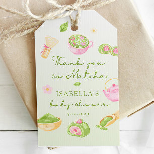 Etiqueta Para Presente Obrigado Chá Matcha Baby Shower